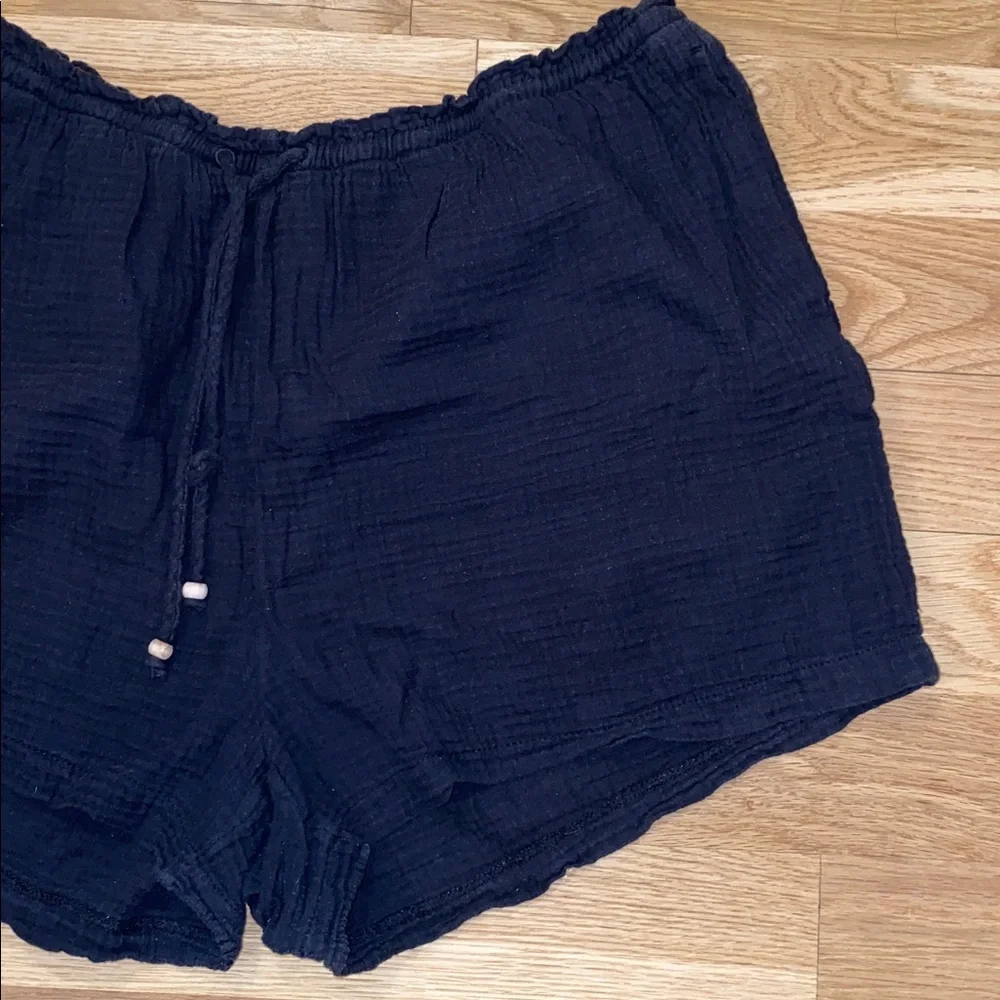 H&M Women's Black Drawstring Cotton Shorts size XL
